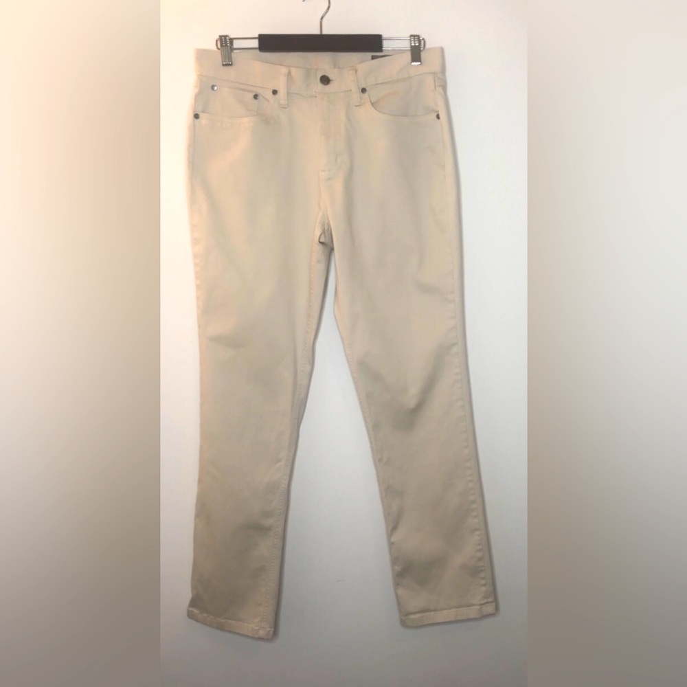 Daniel Cremieux Signature Collection Stretch Straight-Leg Jeans Cream Waist 32